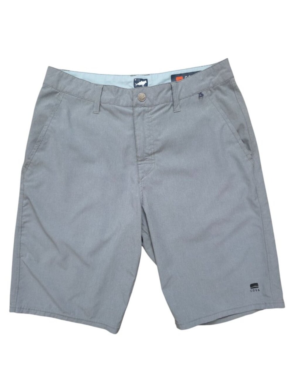 Cova Gray Surf 'N Turf Hybrid Stretch Board 10" Shorts Men's Size 30